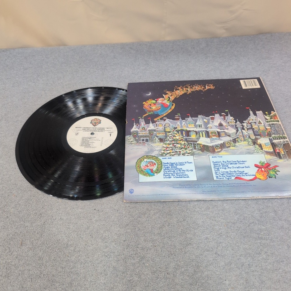 Conway Twitty Merry Twismas Vinyl LP Album 1-23971 Warner Bros Holiday 1983 - Picture 3 of 3